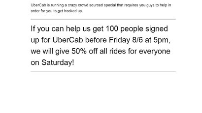 UberCab Marketing Screenshot
