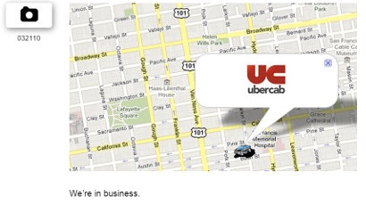 UberCab beta app screenshot