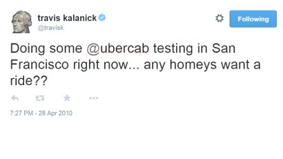 Travis Kalanick tests UberCab in San Francisco